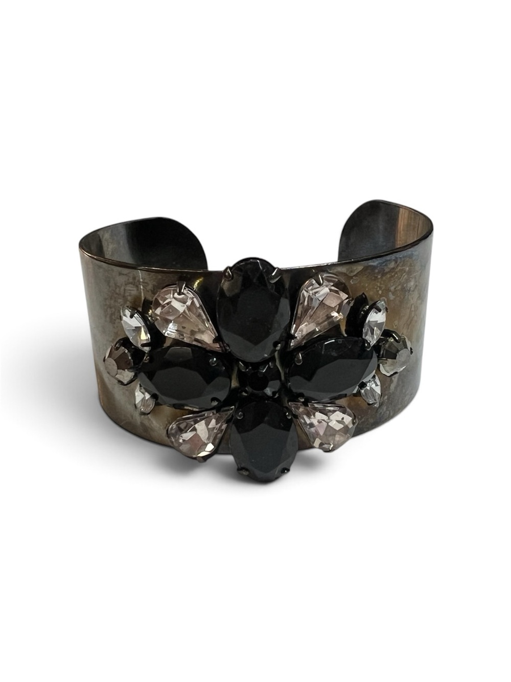 3/$20 💜 Rhinestone Cuff Bracelet Metal Patina